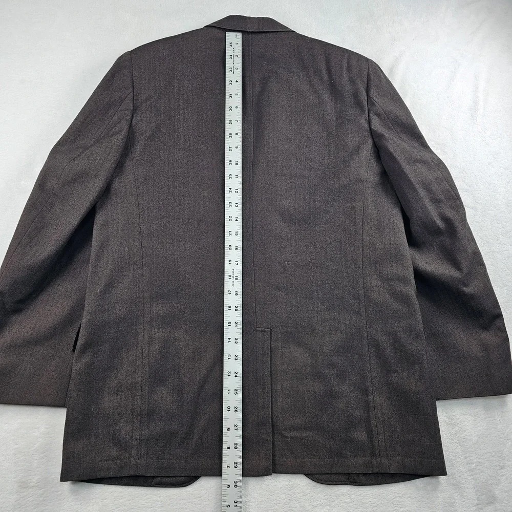 Vtg 80's Cable Car Clothiers Suit Men 40S 33x28 Herringbone Flannel Wool BESPOKE